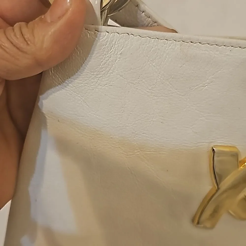 Paloma Picasso White Leather 2-Way Bag